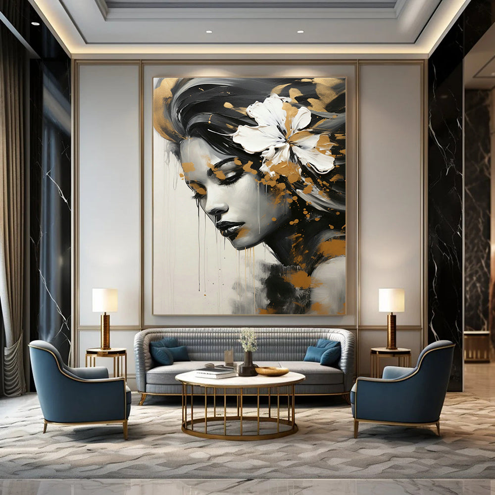 Large Custom Handmade Abstract Wall Art for Cottage Bedroom Scarf Hanger Shelf Wall & Living Room Magazine File Holder Wall DLZ1822
