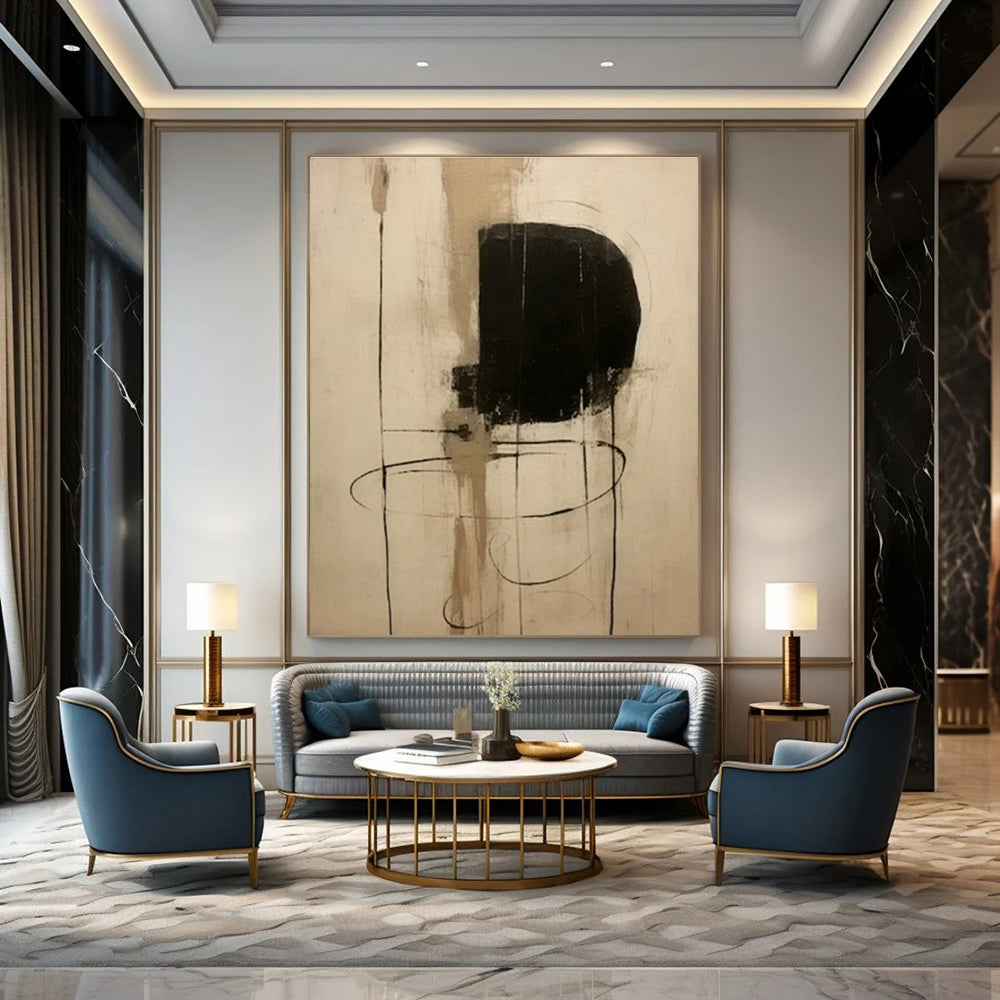 Custom Hand - Painted Abstracts for Office Mail Rooms & Cottage Living Room Fire Pits DLZ0838