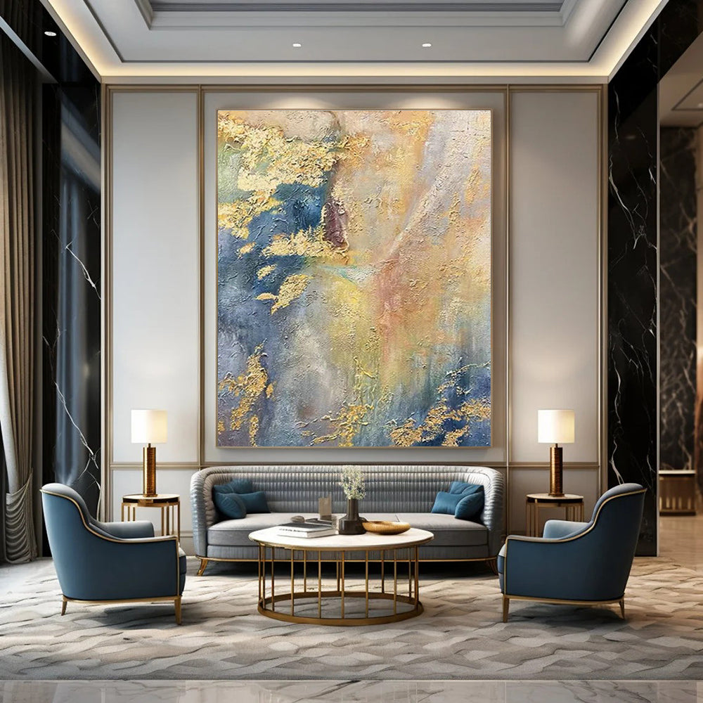 Large - Scale Hand - Painted Abstracts for Hallway Vaulted Ceiling Beam Connections & Cottage Outdoor Kitchen Countertop Edges DLZ0921