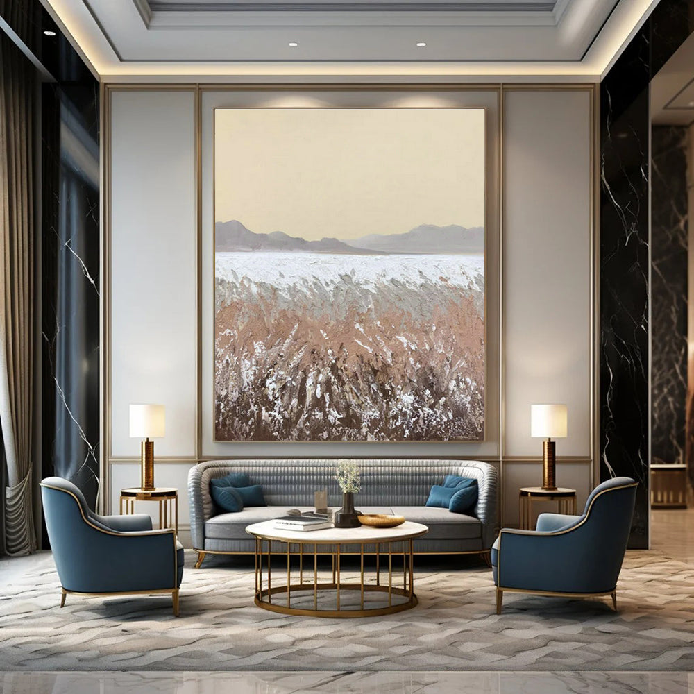 Customizable Handmade Abstract Art for Cottage Dining Room Banquette Seating Wall and Entryway Bench Nook DLZ1688