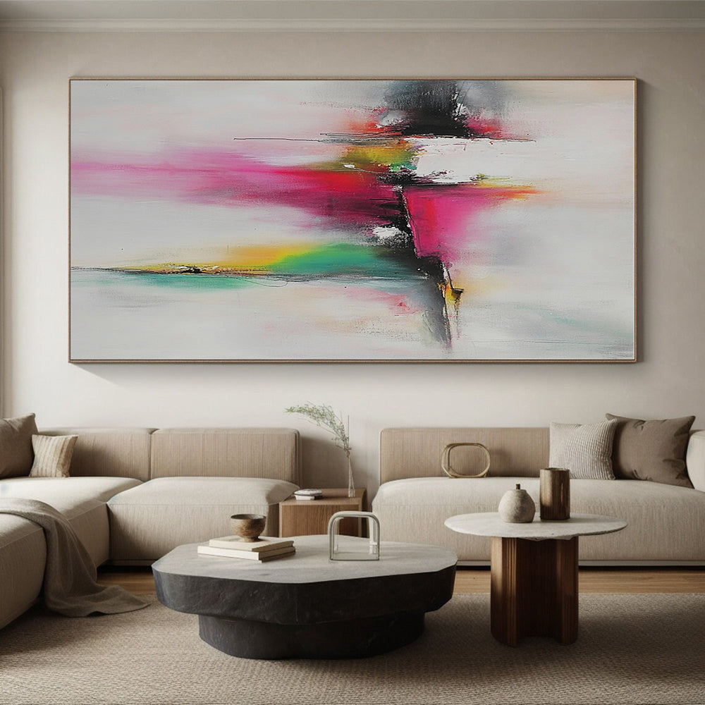 Colorful Drip Abstract Painting with Vibrant Hues GER496