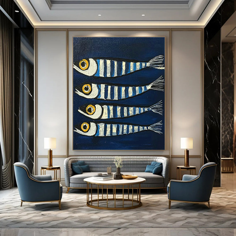 Monumental Personalized Handmade Abstract Painting for Hallway & Cottage DLZ2100