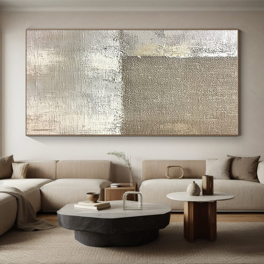 Minimalist Abstract with Beige and Gray GER338