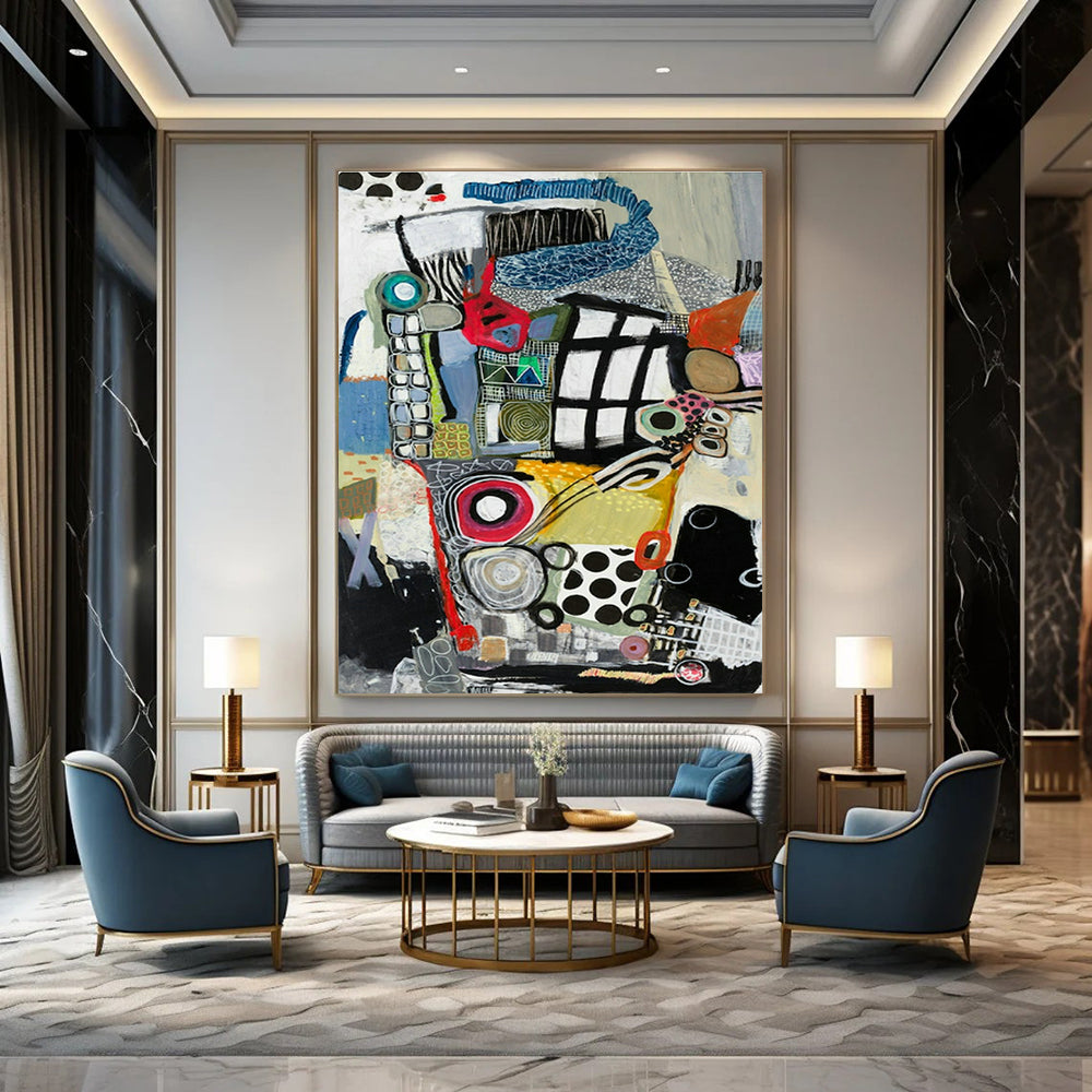 Mammoth Bespoke Handmade Abstract Painting for Cottage & Dining Room DLZ2081