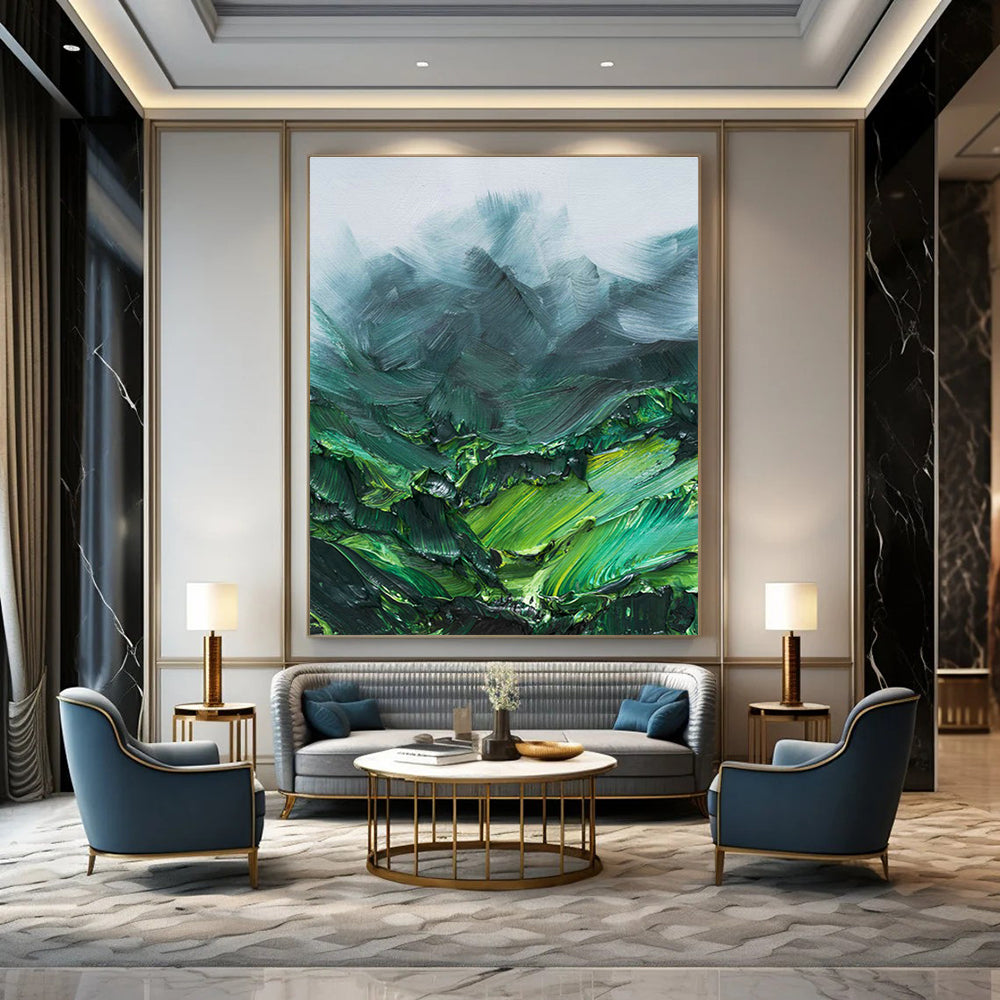 Modern Hand-Painted Abstract Canvas Painting, an Eye-Catching Decoration for Living Room and Entrance DLZ0951