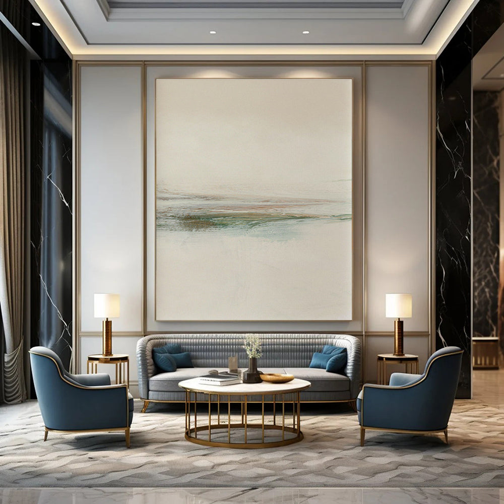 Neutral Tones Subtle Landscape Abstract Painting ADGE226