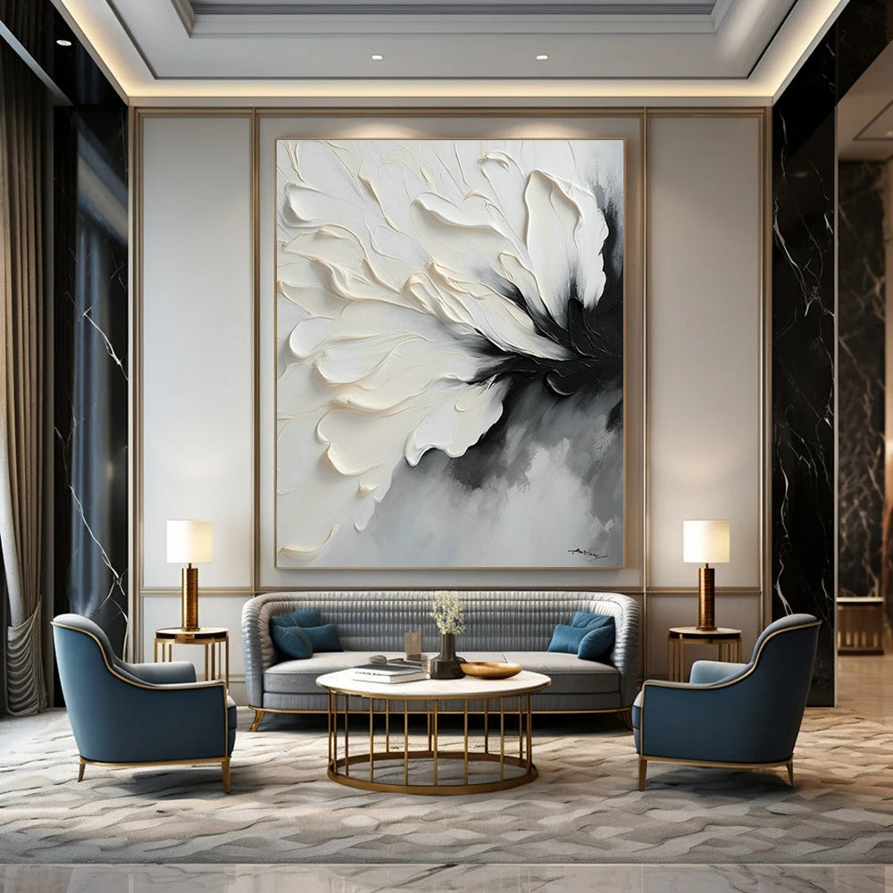 Customizable Handmade Abstract Canvas for Entryway & Cottage Dining Room DLZ1648