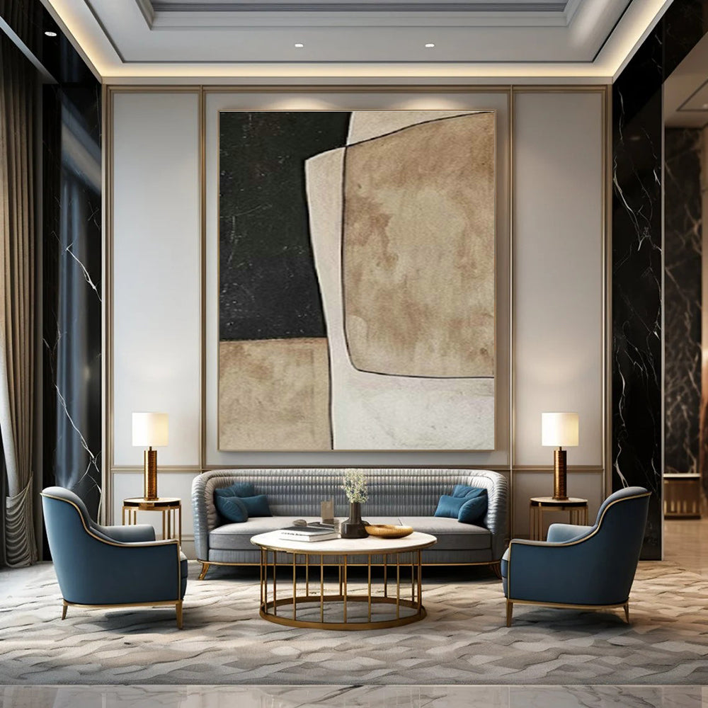 Large Customizable Handmade Abstract Wall Decor for Living Room Fireplace Screen Wall and Bedroom Canopy Bed Frame Wall DLZ1982