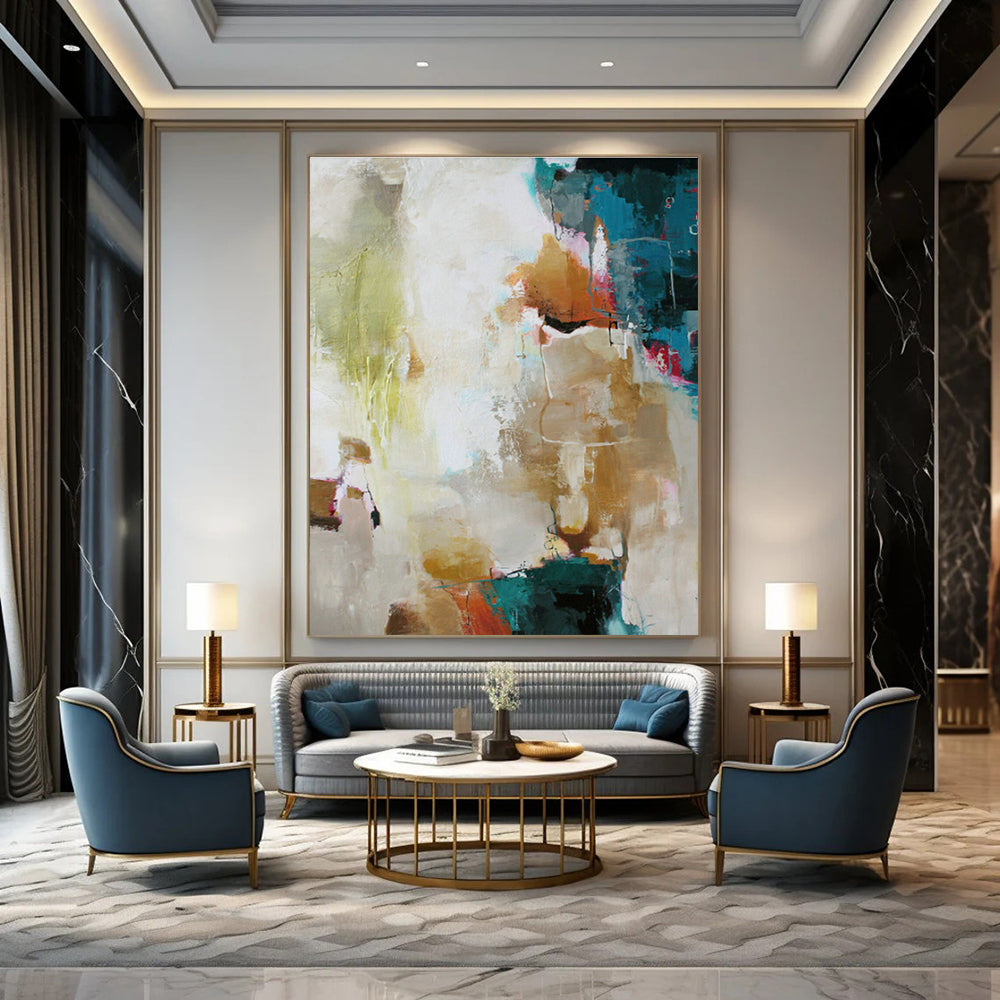 Gigantic Tailored Hand-Painted Abstract Art for Bedroom & Office DLZ1026