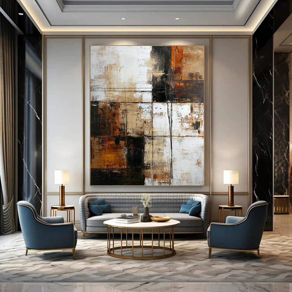 Handmade Large Abstract Creation for Office & Entryway DLZ1315