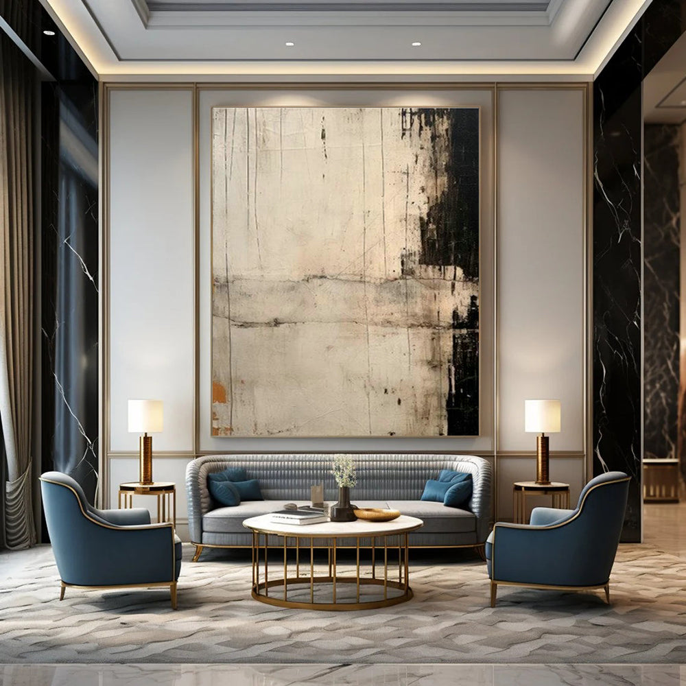 Customization of Large - sized Hand - Painted Abstract Paintings for Office, Stimulate Innovative Thinking DLZ0374