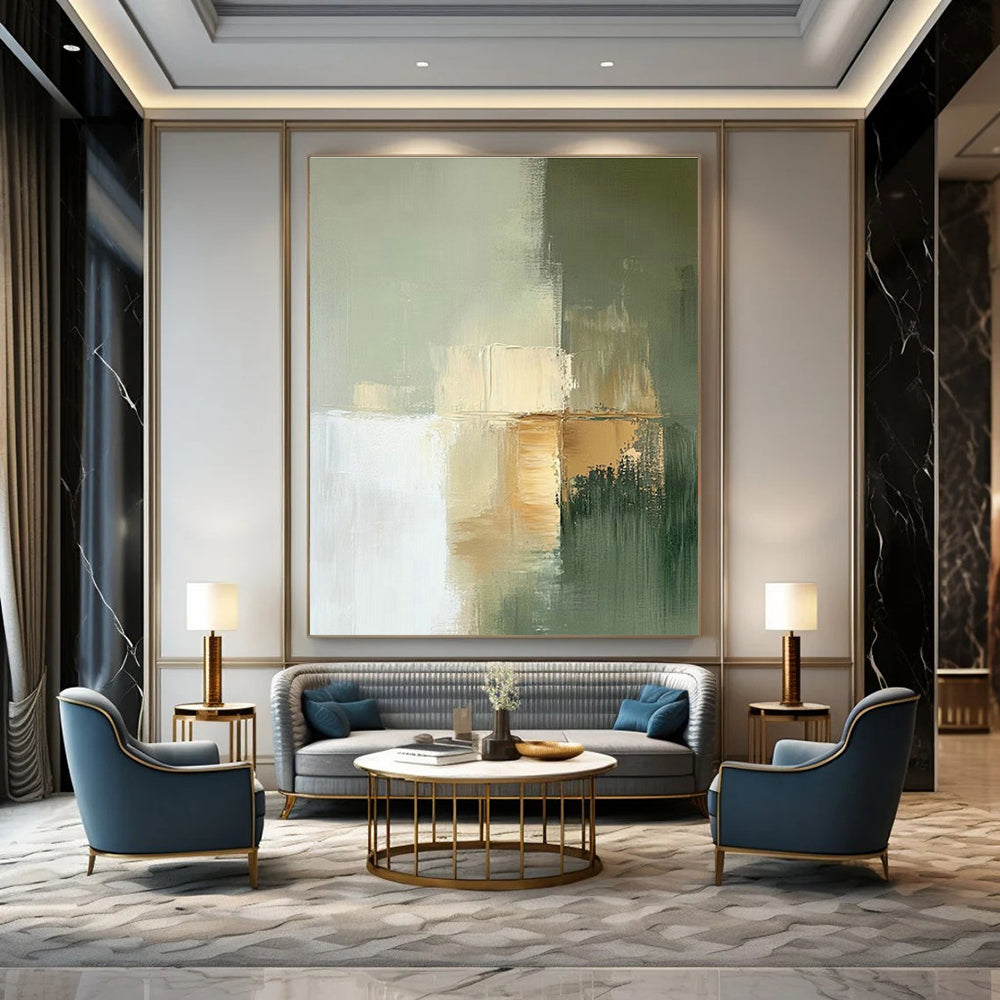 Original Hand-Painted Abstract Painting for Living Room & Cottage Hallway DLZ1650