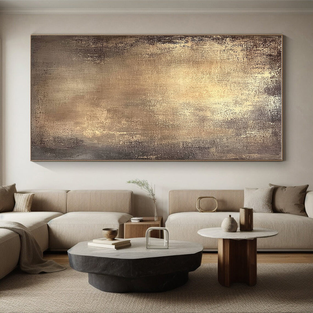 Gold - Textured Abstract Painting with Aged Elegance GER135