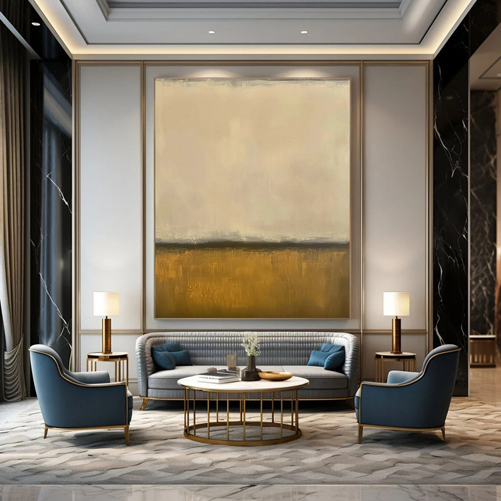 Immense - Sized Custom - Painted Abstract Canvas for Office & Cottage Hallway DLZ1245