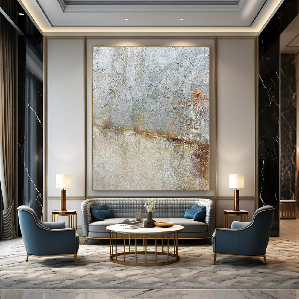 Ginormous Scale Custom-Sculpted Handmade Abstract Painting for Entryway & Cottage DLZ2208