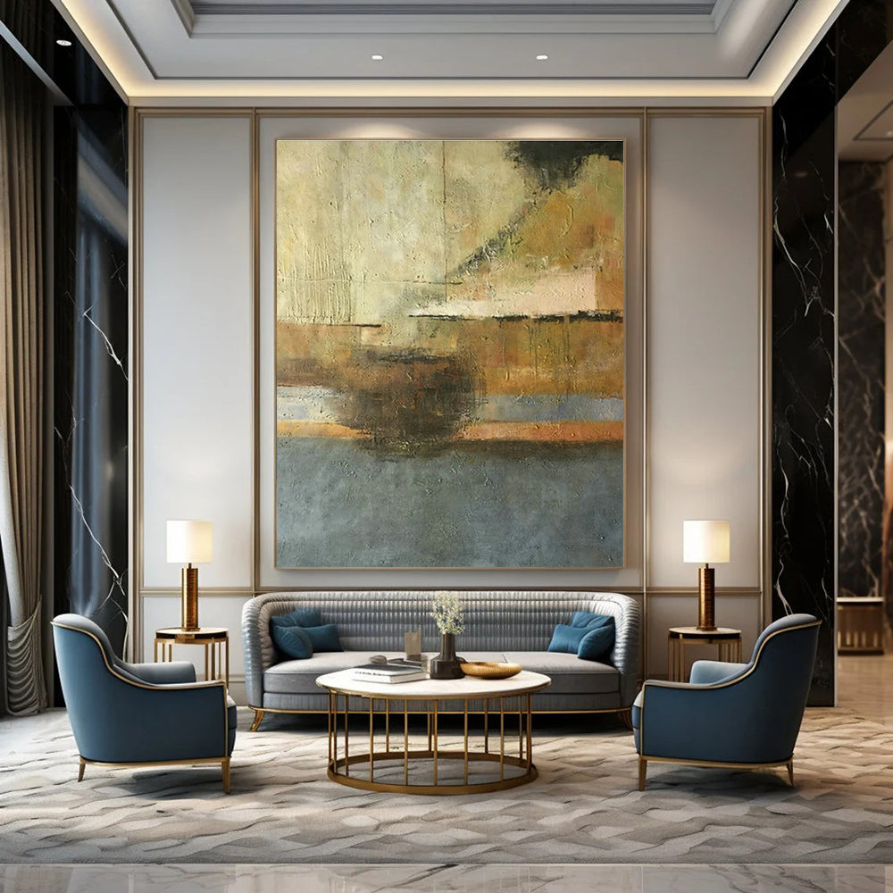 Expansive, Collage - Style Custom Abstract Panels for Hallway Storytelling DLZ0462