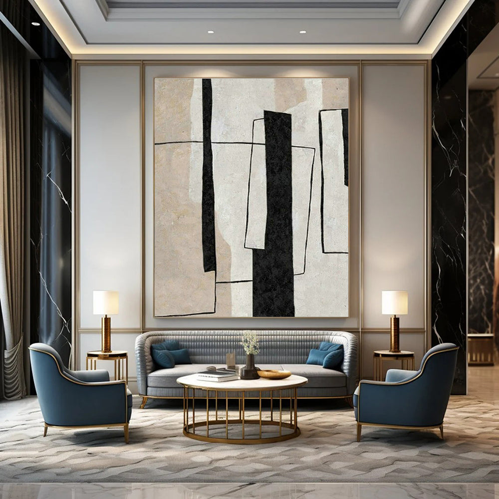 Massive, Tailored Handmade Abstract Painting for Dining Room & Entryway DLZ2040