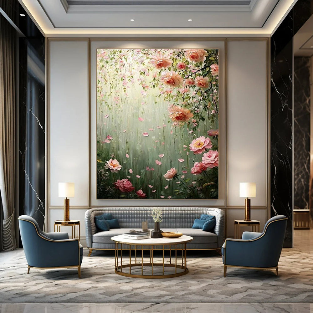 Colossal Custom-Sized Hand Painted Abstract Wall Art for Cottage & Entryway DLZ2253