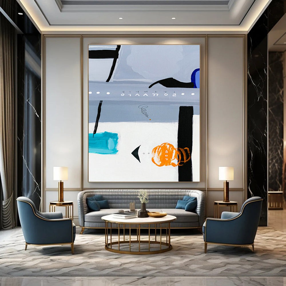 Colossal Custom - Painted Abstract Canvas for Bedroom & Office DLZ1106
