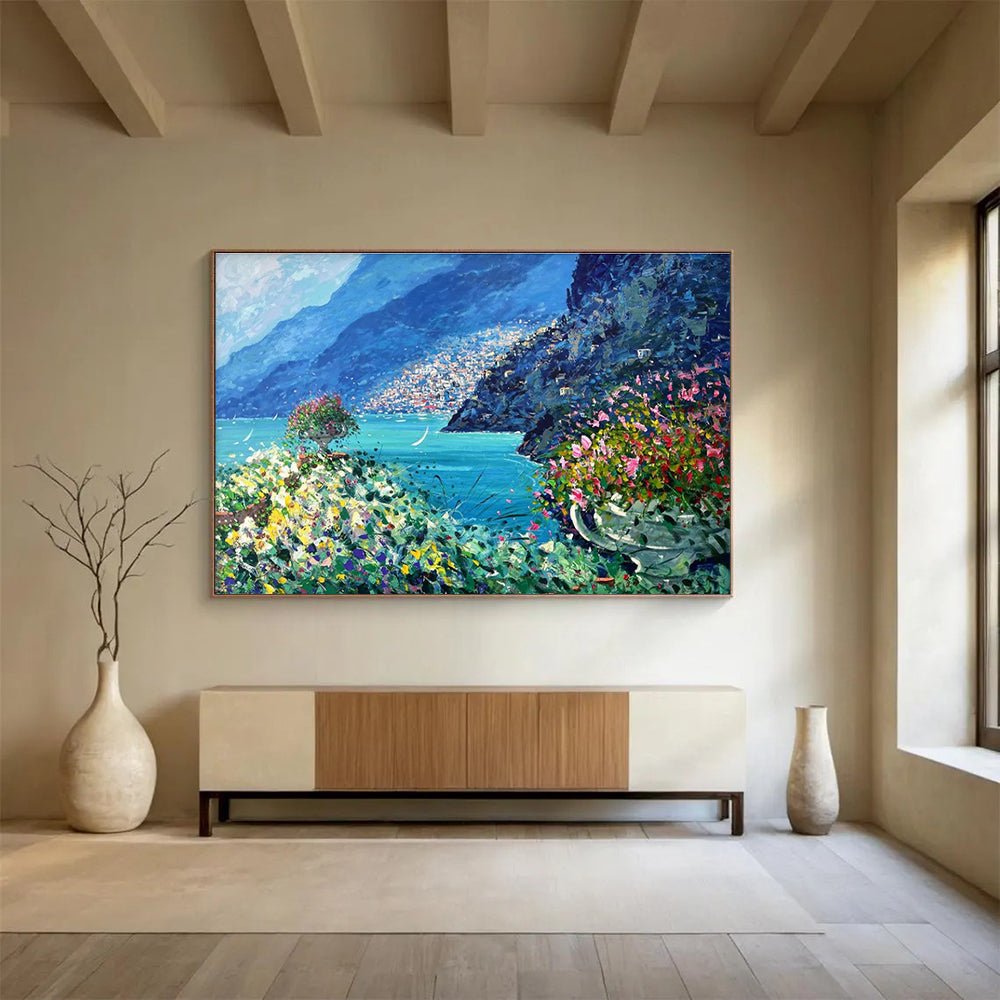 Coastal Garden View Abstract Painting THY447
