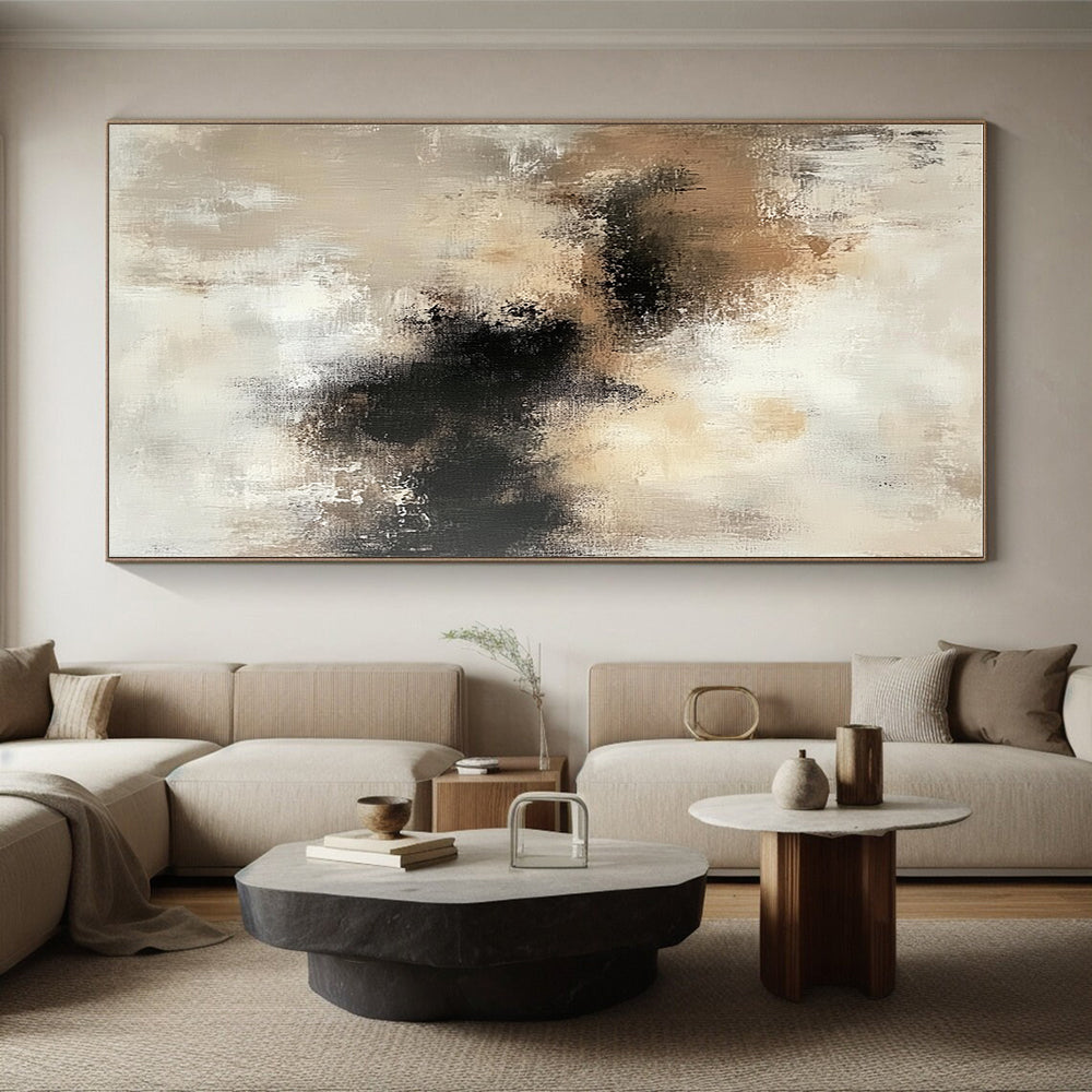 Soft Neutral Abstract Painting with Gentle Textures GER534