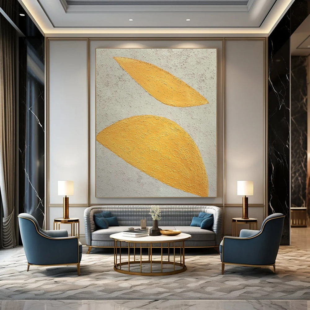 Large Customizable Hand-Painted Abstract Canvas for Living Room Wall Sconce Niche and Bedroom Bedside Table Wall DLZ1887