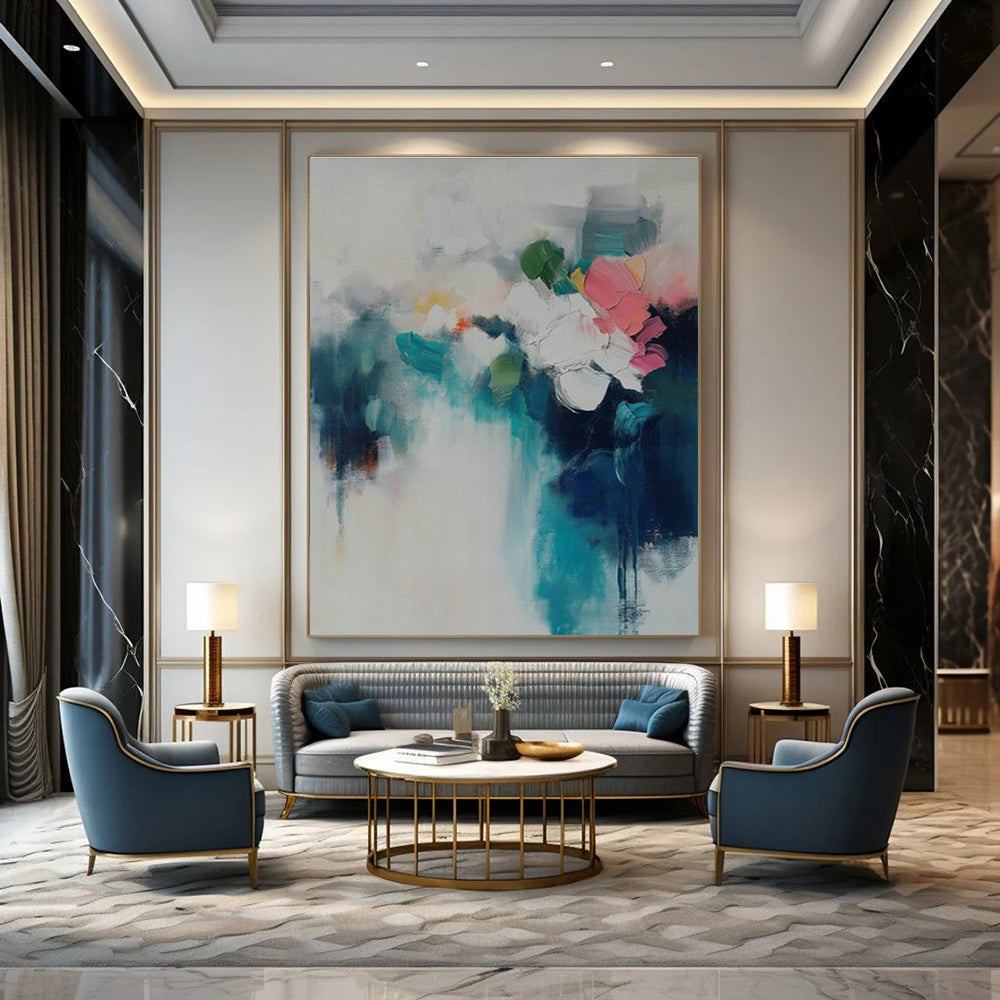 Colossal Bespoke Hand Painted Abstract Wall Art for Cottages & Bedroom DLZ2091