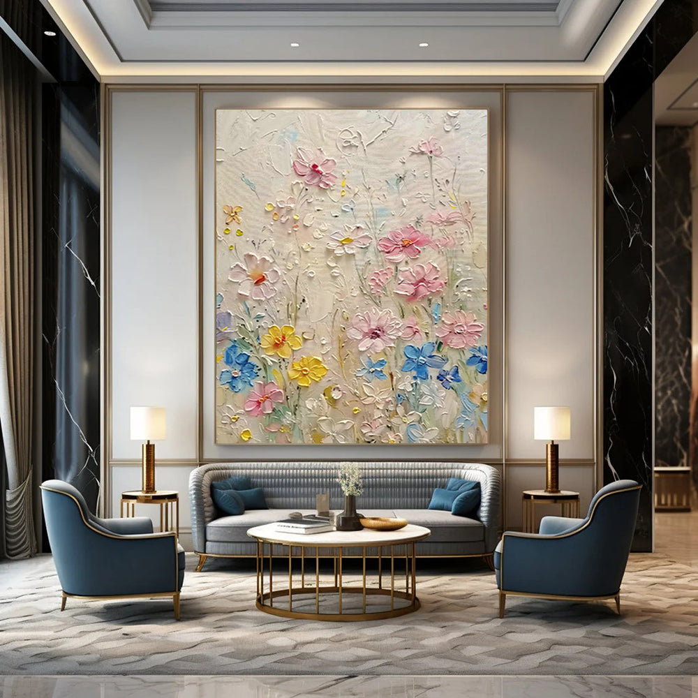 Custom-Made Oversized Hand-Painted Abstract Canvas for Living Room & Bedroom DLZ1007