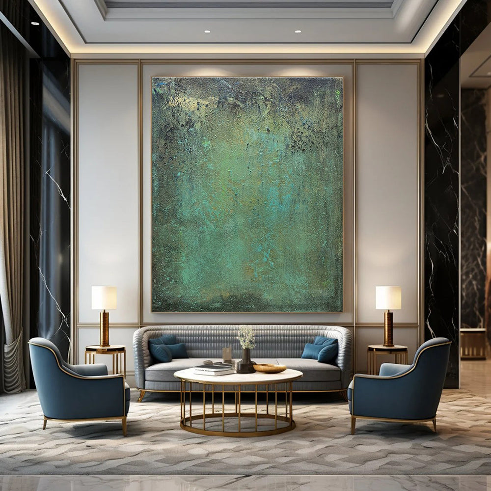 Custom Hand-Painted Abstract Art for Entryway and Office DLZ1475