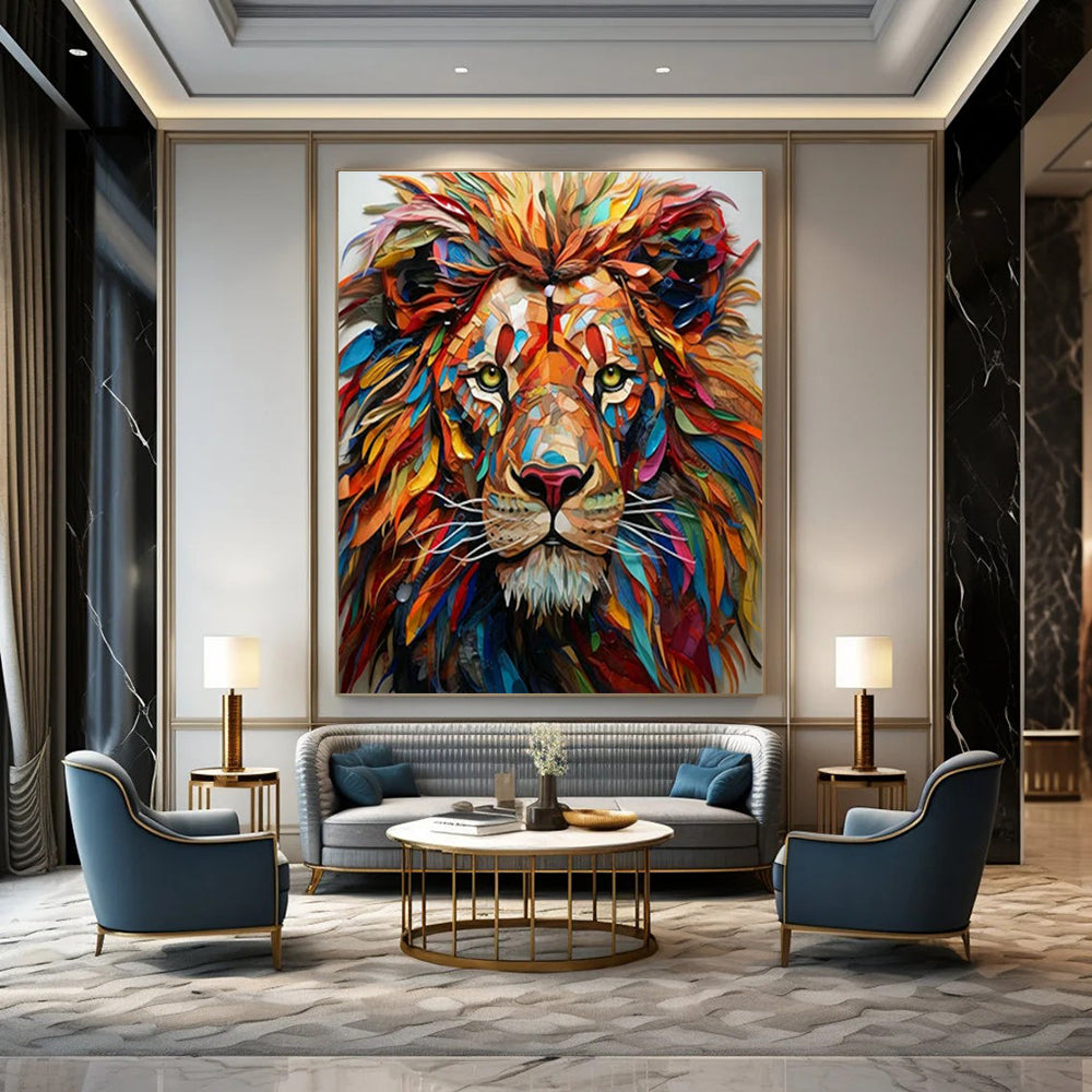 Original Hand-Painted Abstract Canvas for Office and Cottage Entryway DLZ1550