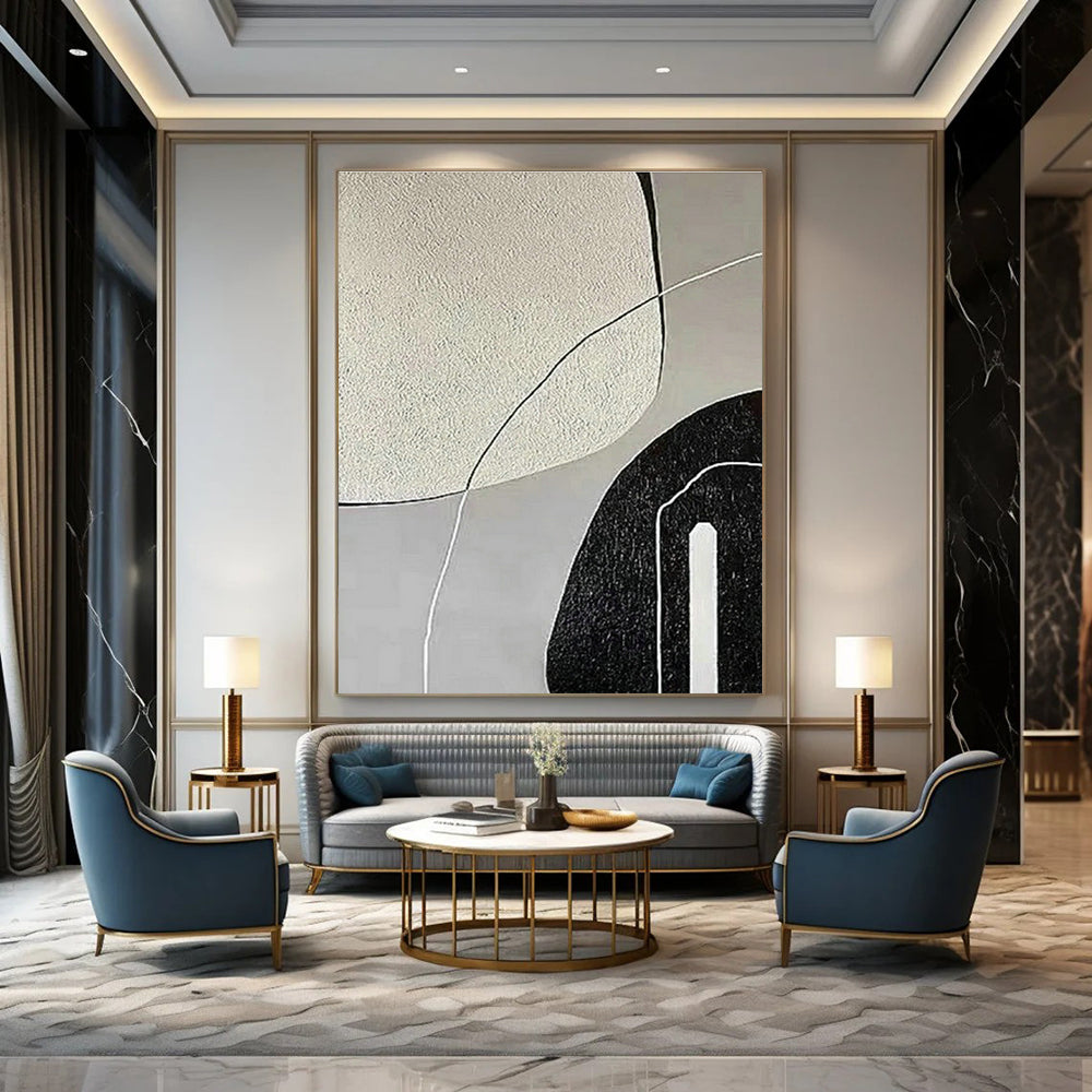 Extra-Vast Hand-Painted Abstract Wall Decor for Living Room & Cottage Office DLZ1146