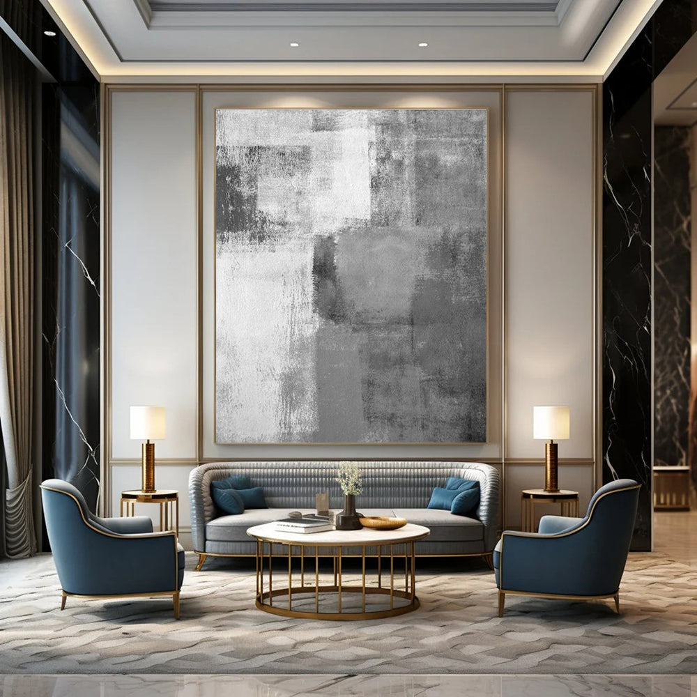 Hand - Painted Custom Abstract Art for Cottage Entryway & Bedroom DLZ0569