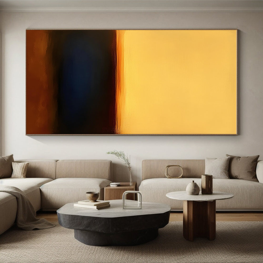 Yellow and Orange Abstract Painting with Calm Simplicity GER543