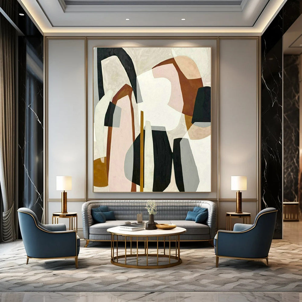 Original Handmade Abstract Canvas for Entryway and Cottage Dining Room DLZ1515