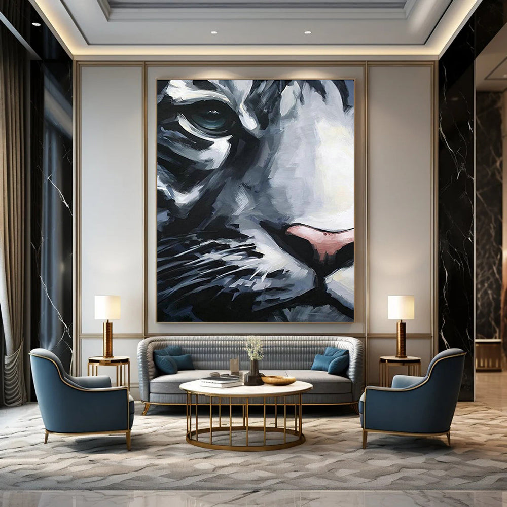 Giant Custom - Designed Handmade Abstract Canvas for Office and Cottage DLZ2154
