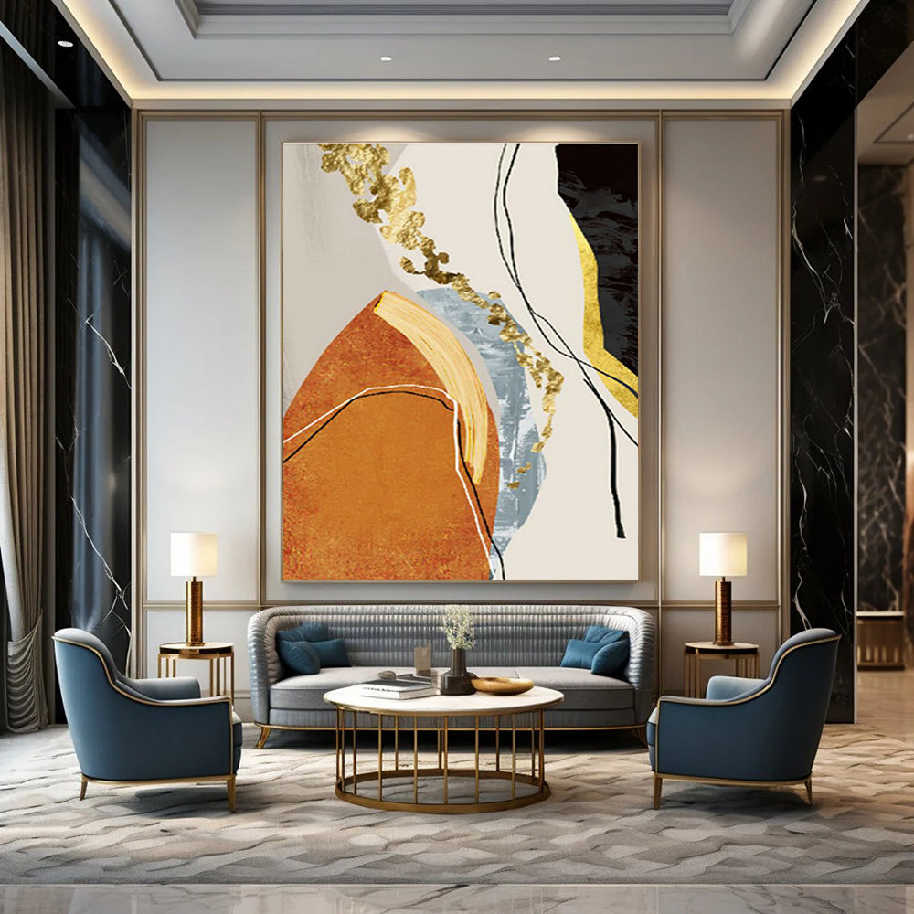 Gargantuan Tailored Hand Painted Abstract Canvas for Living Room & Bedroom DLZ2215