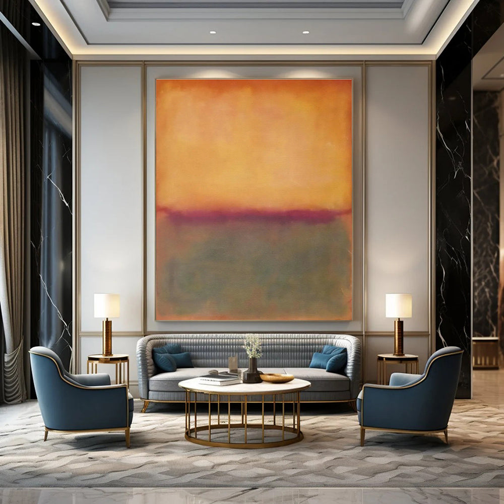 Colossal Hand-Painted Abstract Artwork for Cottage Living Room & Entryway DLZ1246
