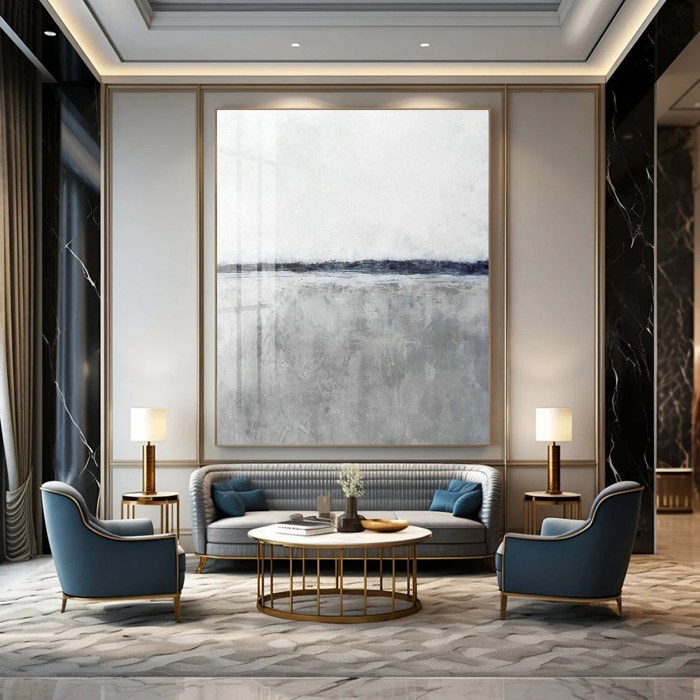 Extra - Large Custom Hand - Painted Abstracts for Office Break Rooms with Kitchenettes & Cottage Dining Room Wet Bars DLZ0679