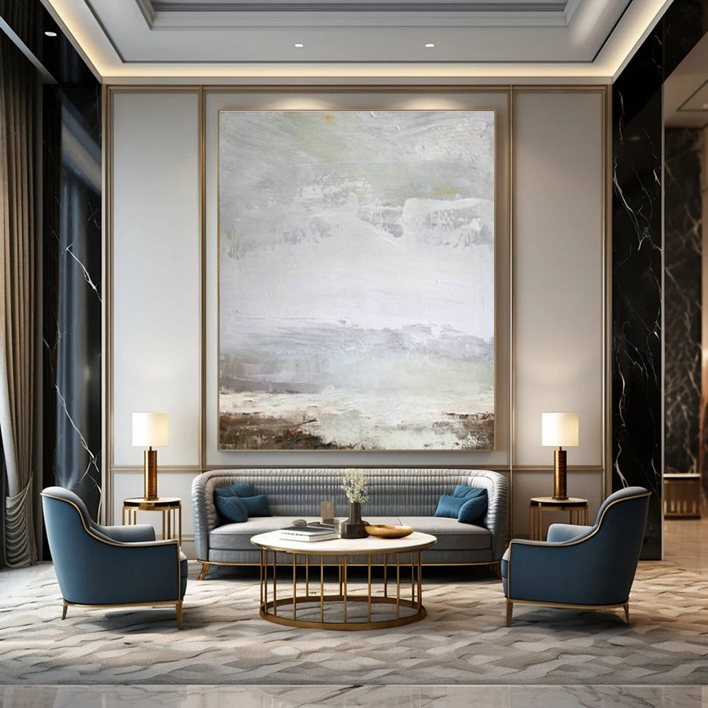 Extra - Big, Custom - Designed Hand Painted Abstract Artwork for Office & Dining Room DLZ2057