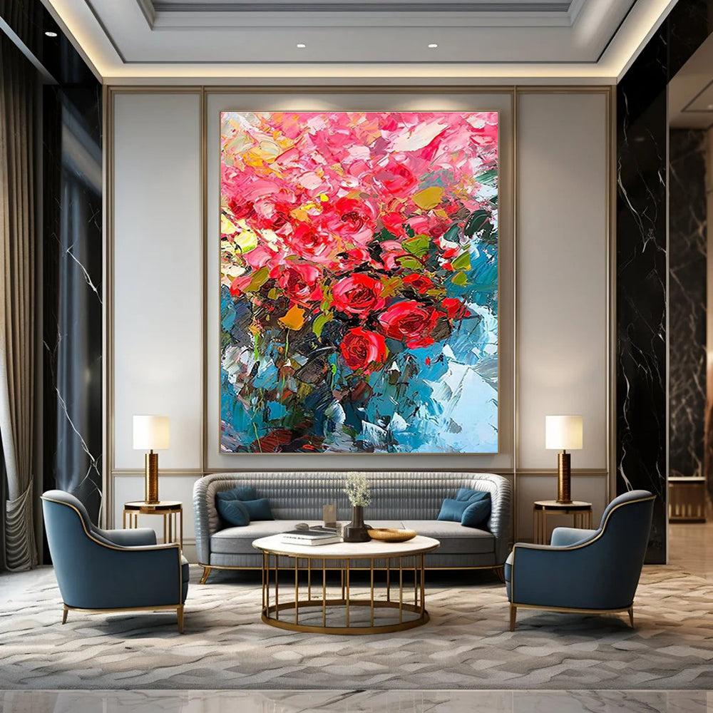 Mammoth Custom - Patterned Hand Painted Abstract Wall Art for Hallway & Cottage DLZ2132
