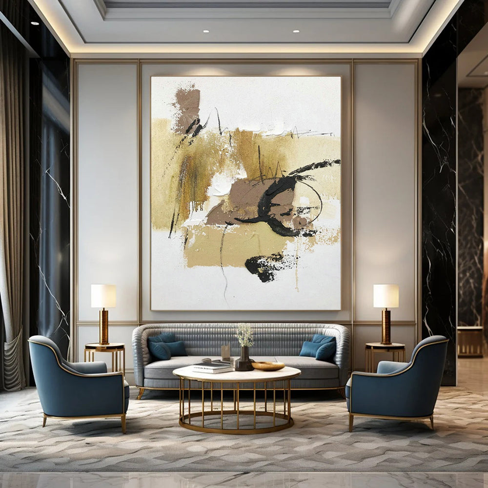 Handmade Abstract Wall Art for Cottage Office Reading Nook and Bedroom Dressing Area DLZ1679