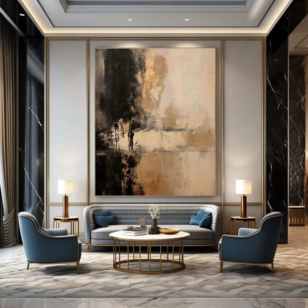 Giant Custom Abstract Canvases for Bedroom Focal Points DLZ0387