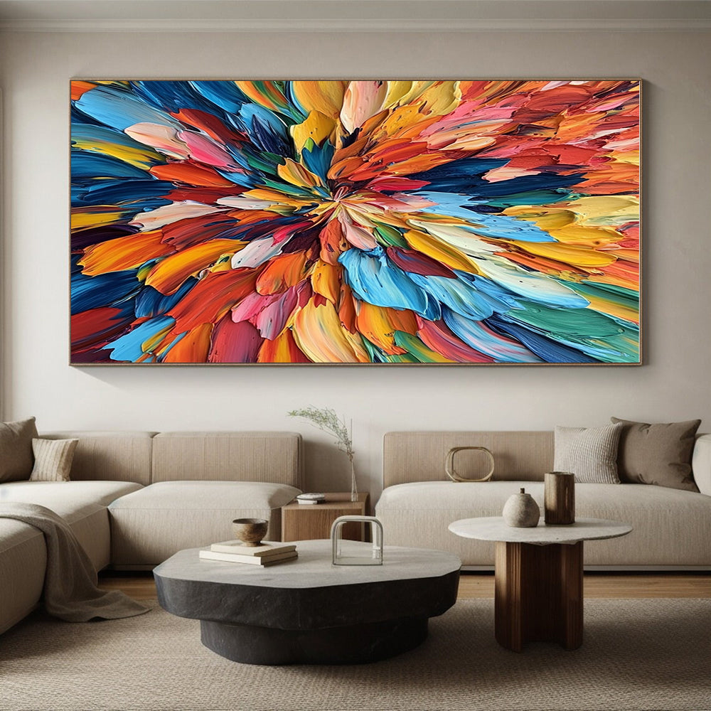 Textured Flower - Like Abstract with Multicolor Petals GER302