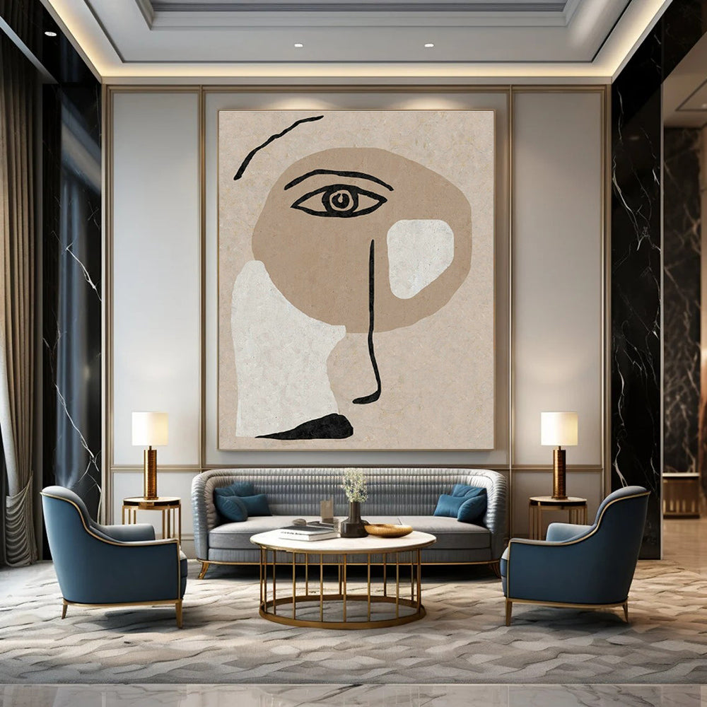 Extra - Large, Custom - Built Hand Painted Abstract Wall Decor for Office & Hallway DLZ2051