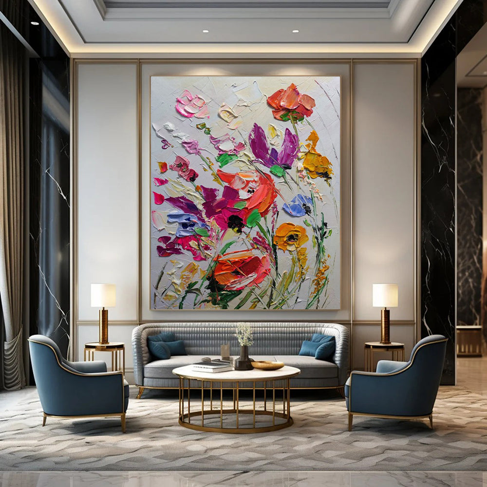 Vivid Flower - filled Abstract Painting ADGE265