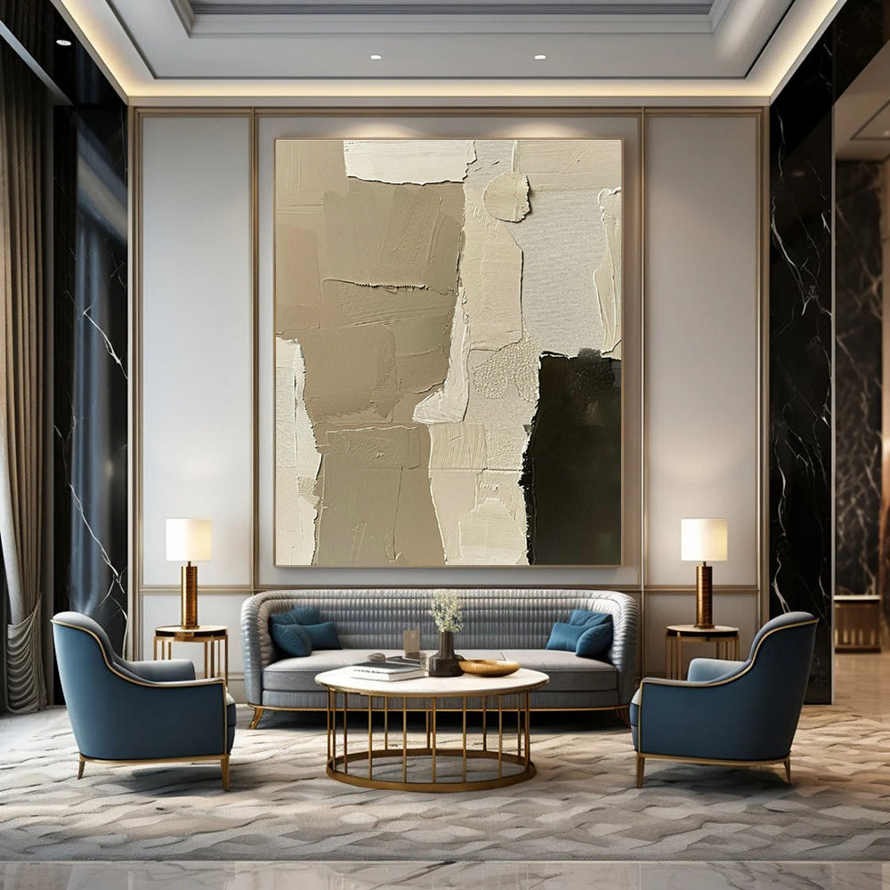 Giant Custom Abstract Painting for Living Room & Cottage Entryway DLZ1168