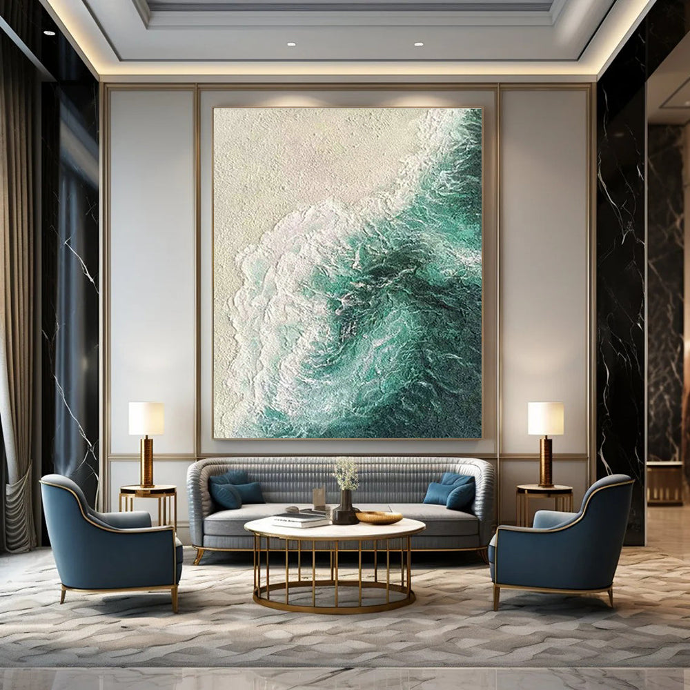 Oversized Abstract Paintings for Living Room Entertainment Center Media Storage Doors & Office Copy Room Supply Cabinet Fronts DLZ0874