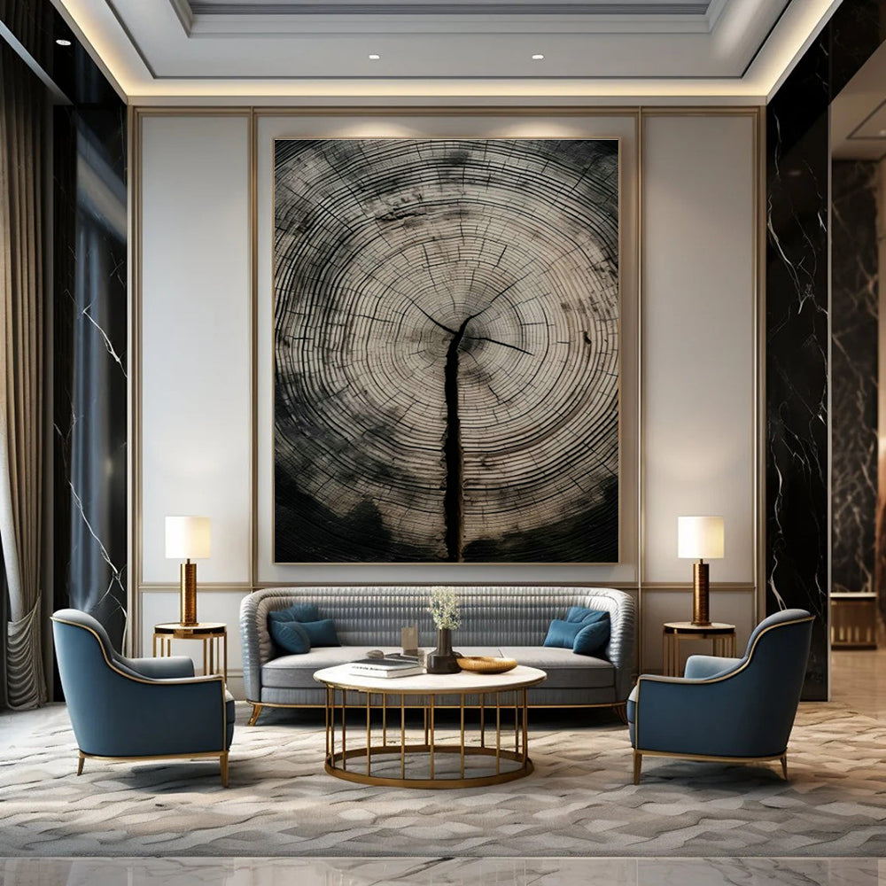 Extra - Large Custom Hand - Painted Abstract Painting for Living Room, Demonstrate High - end Taste DLZ0379