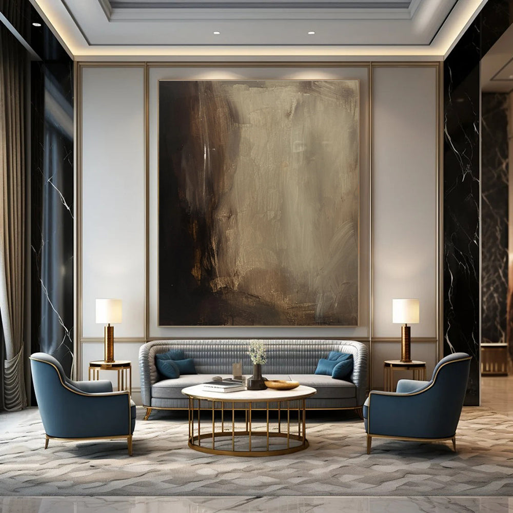 Earthy Tones Abstract Painting with Subtle Textures ADGE511