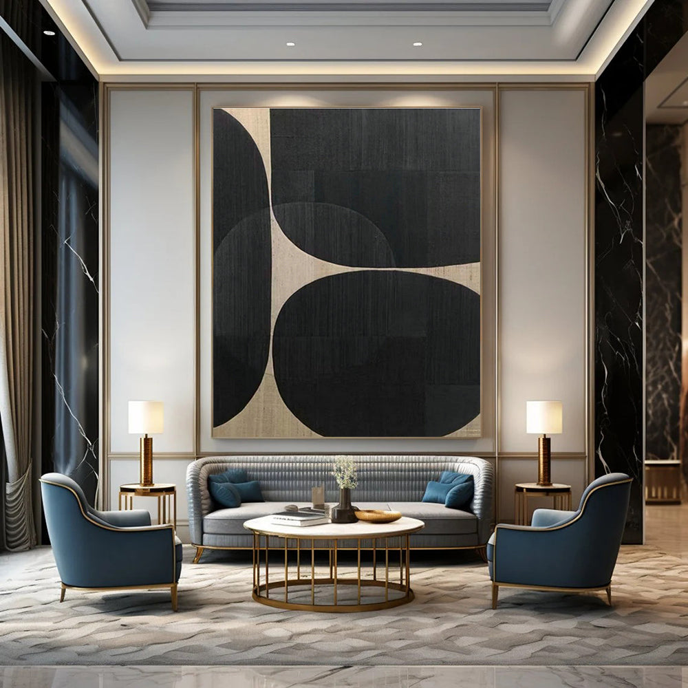 Abstract Hand - Painted Canvases for Living Room Coffee Table Bookends & Dining Room Chair Rungs DLZ0907